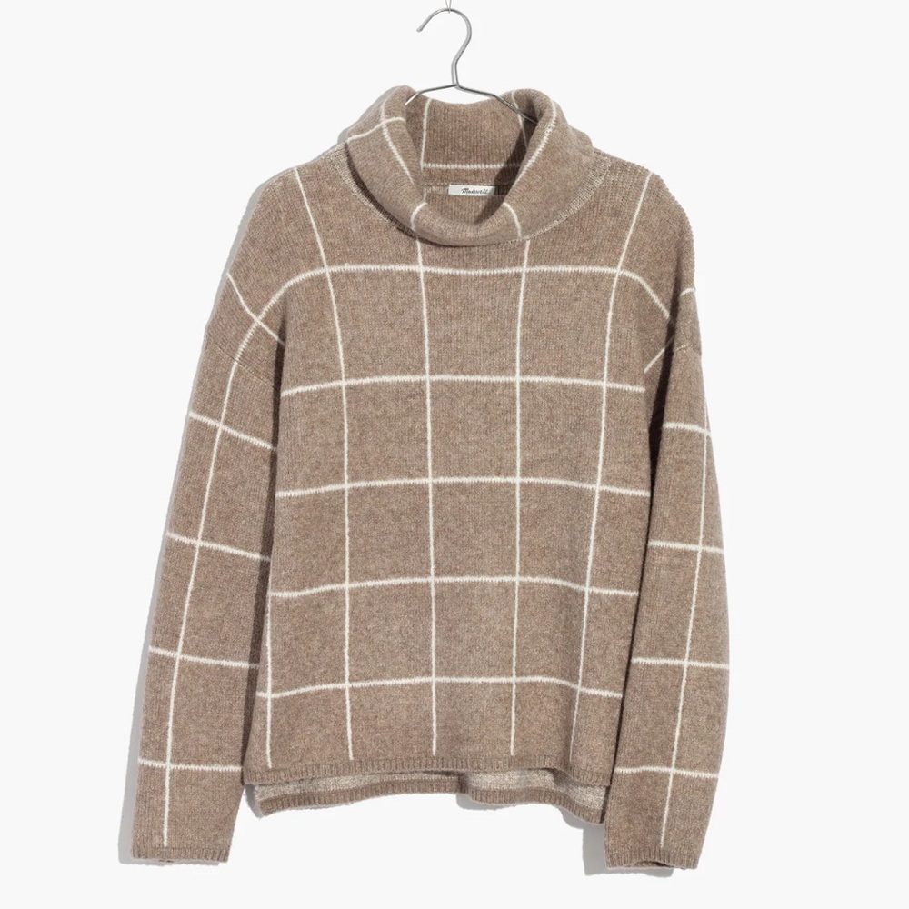 Madewell // Windowpane Turtleneck Sweater